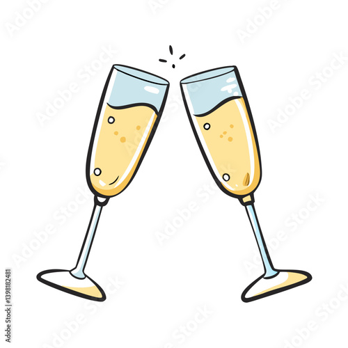 champagne flute icon, champagne flute vector illustration-simple illustration of champagne flute, perfect for champagne flute logos and icons