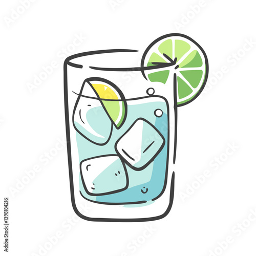 gin and tonic icon, gin and tonic vector illustration-simple illustration of gin and tonic, perfect for gin and tonic logos and icons
