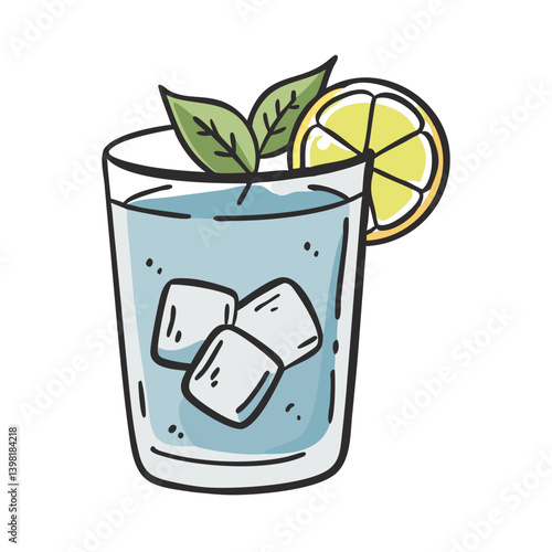 gin and tonic icon, gin and tonic vector illustration-simple illustration of gin and tonic, perfect for gin and tonic logos and icons