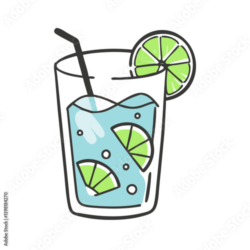 gin and tonic icon, gin and tonic vector illustration-simple illustration of gin and tonic, perfect for gin and tonic logos and icons