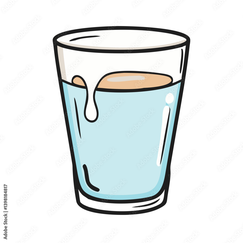 glass of milk icon, glass of milk vector illustration-simple illustration of glass of milk, perfect for glass of milk logos and icons