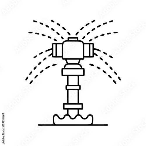 water sprinkler icon, water sprinkler vector illustration-simple illustration of water sprinkler, perfect for water sprinkler logos and icons