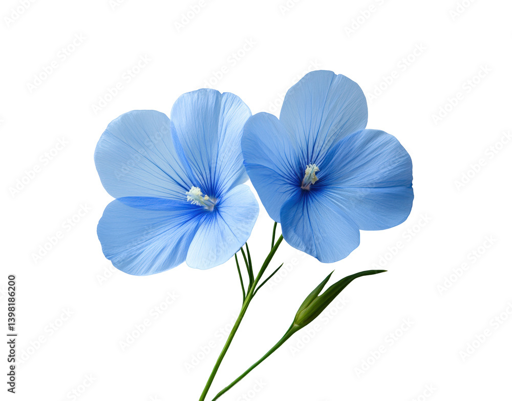 Fototapeta premium Delicate blue flowers nature floral isolated isolated on transparent background, png
