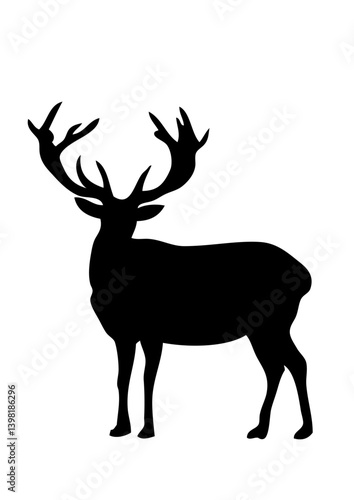 cerf dessin silhouette ombre