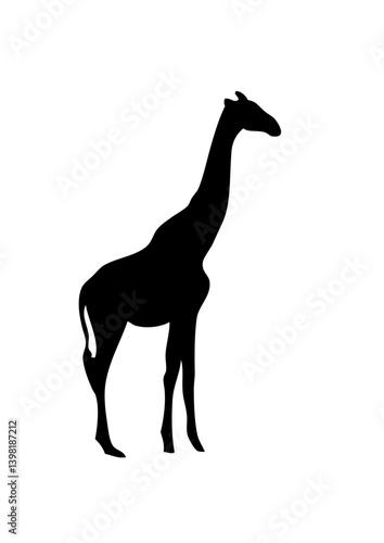 girafe silhouette ombre dessin