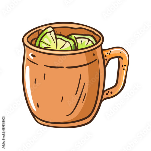 moscow mule in copper mug icon, moscow mule in copper mug vector illustration-simple illustration of moscow mule in copper mug, perfect for moscow mule in copper mug logos and icons