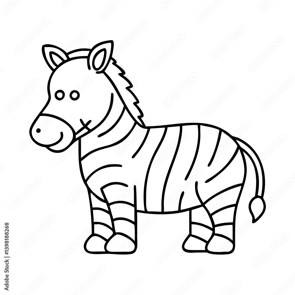 Fototapeta premium zebra icon, zebra vector illustration-simple illustration of zebra, perfect for zebra logos and icons