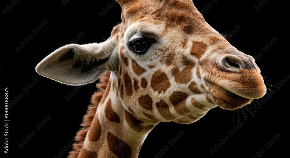 Obraz premium Curious Giraffe Close-Up