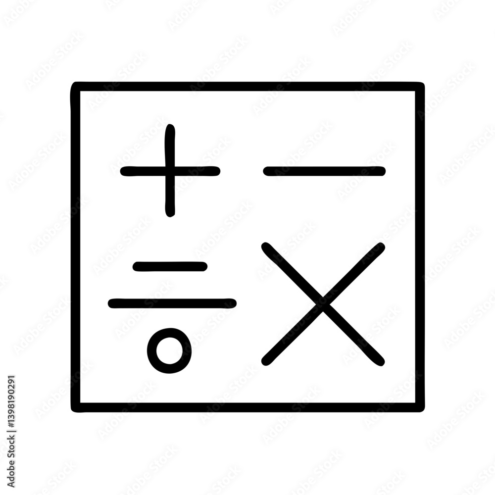 Math symbols icon design vector illustration for education and calculation use Math symbols icon design vector illustration for education and calculation use