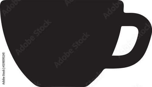 coffee cup icon over white background, silhouette style, vector illustration