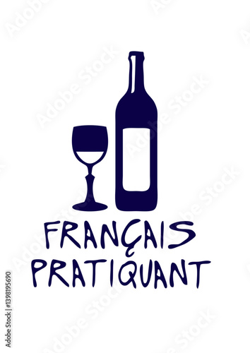 Français pratiquant alcool humour vin