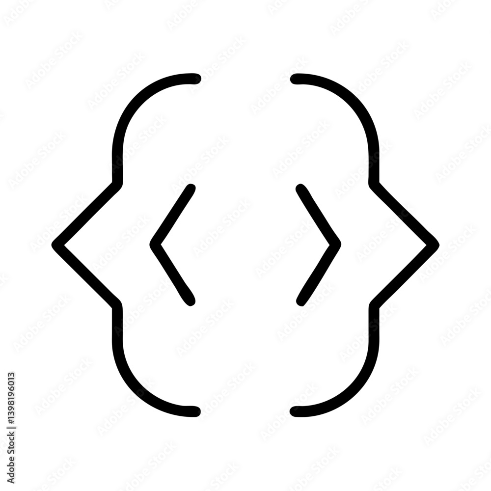 Curly brackets programming code symbol vector icon for web development design Curly brackets programming code symbol vector icon for web development design