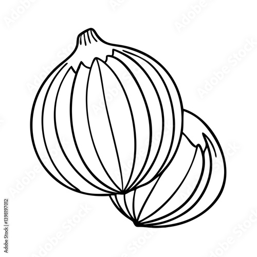 onion icon, onion vector illustration-simple illustration of onion, perfect for onion logos and icons