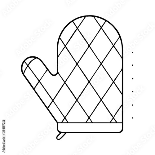 oven mitt icon, oven mitt vector illustration-simple illustration of oven mitt, perfect for oven mitt logos and icons