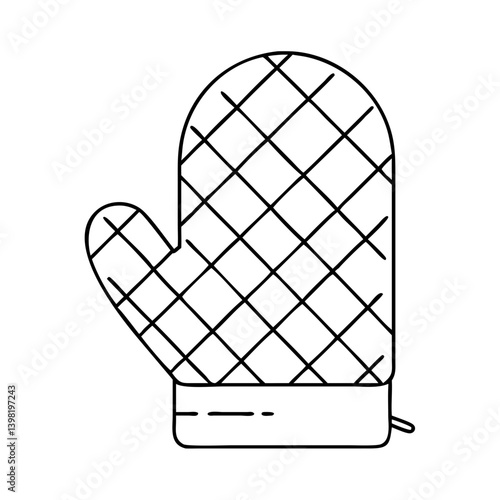 oven mitt icon, oven mitt vector illustration-simple illustration of oven mitt, perfect for oven mitt logos and icons
