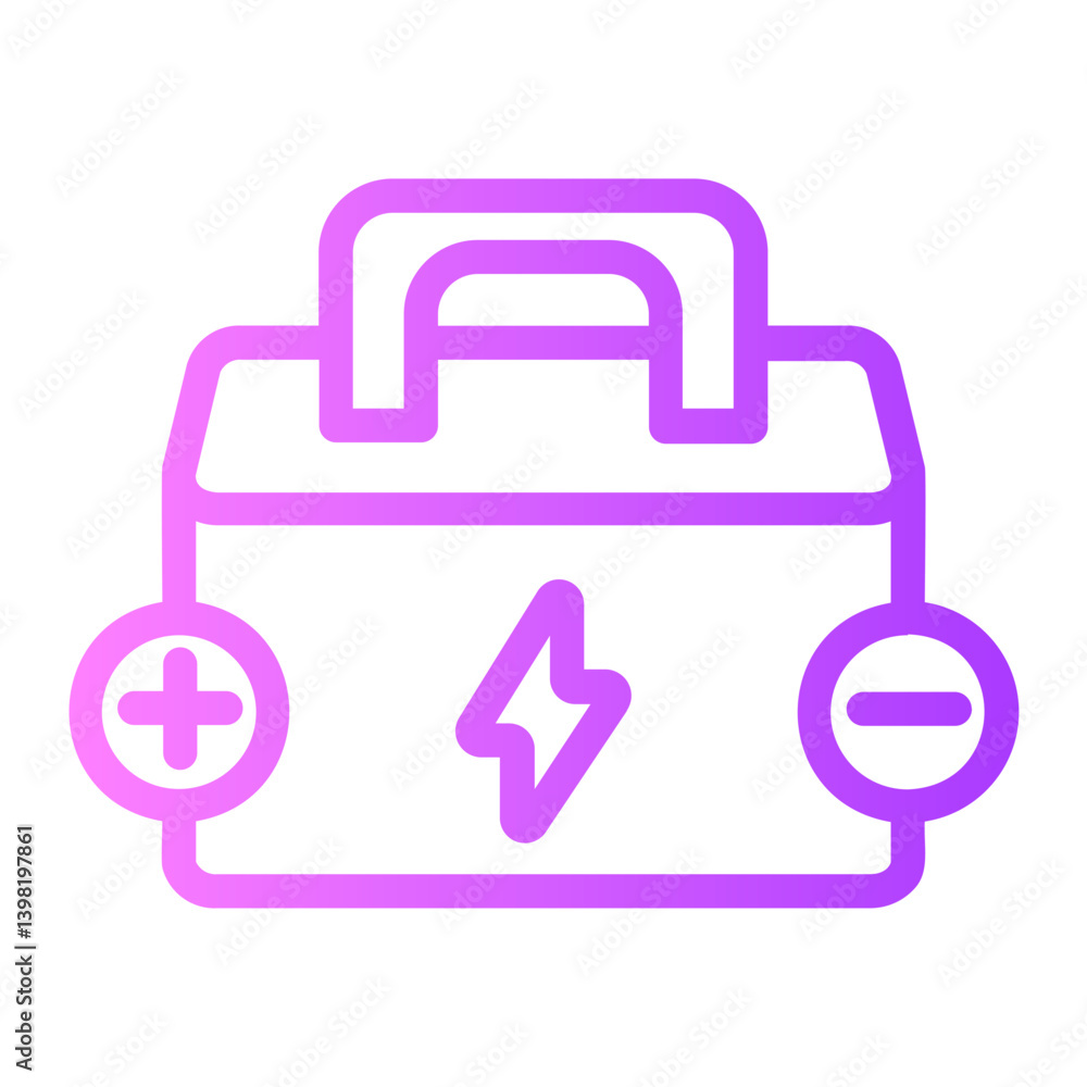 Battery gradient icon Battery gradient icon