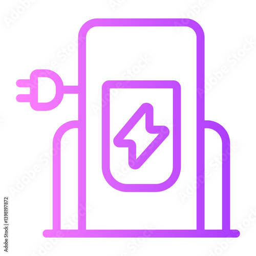 charging station gradient icon