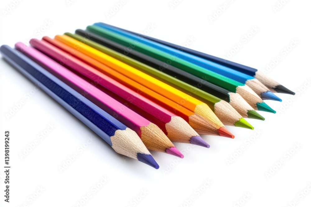 Colorful Pencils in a Row Colorful Pencils in a Row