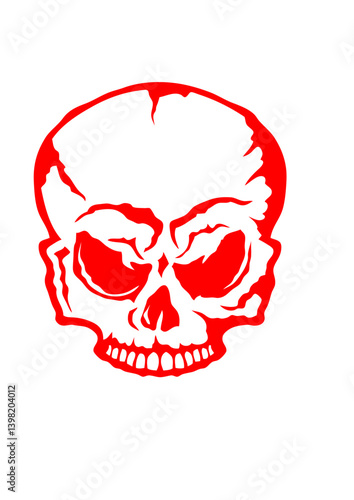 Tete de mort halloween crane humain
