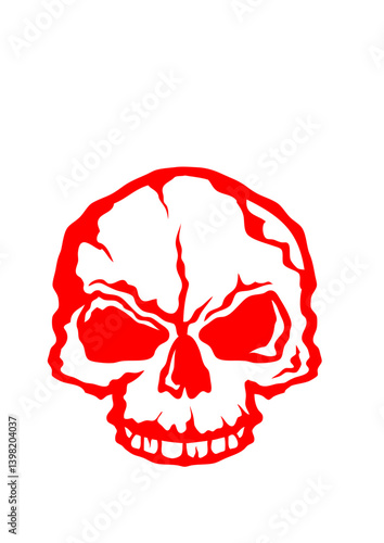 Tete de mort halloween crane humain