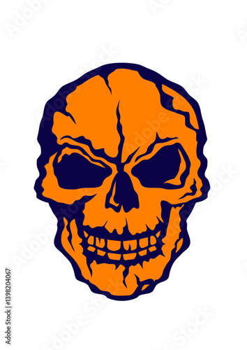 Tete de mort halloween crane humain