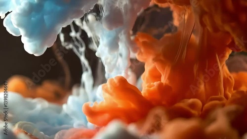Abstract Ink Flow in Water 4K Stock Video.