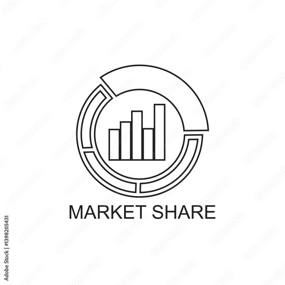 market share icon , business icon market share icon , business icon