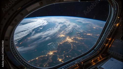 view from the window of airplane
