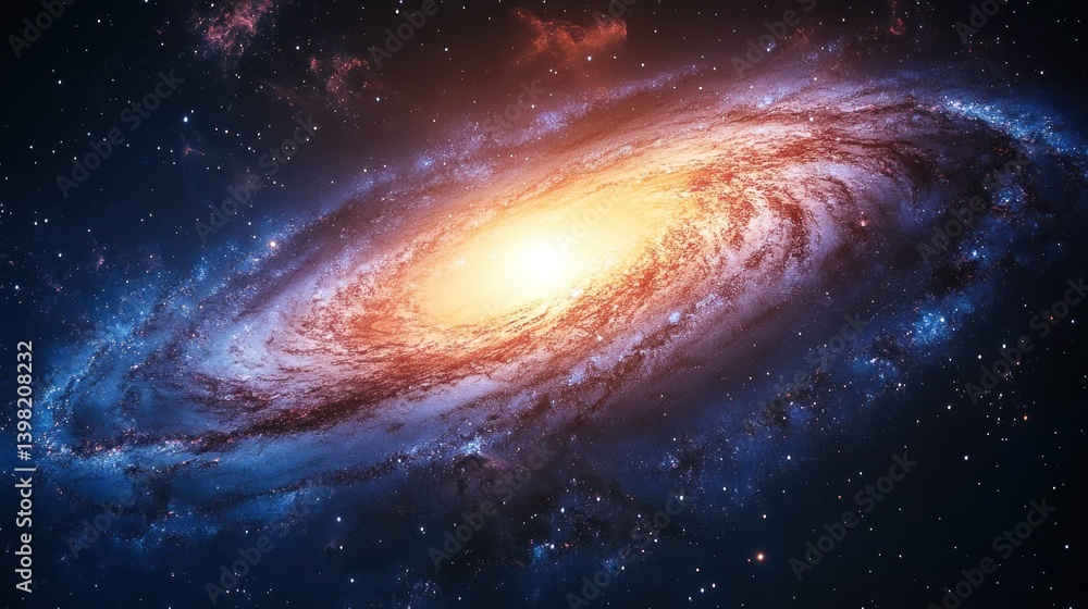Fototapeta premium Spiral galaxy in deep space (11)