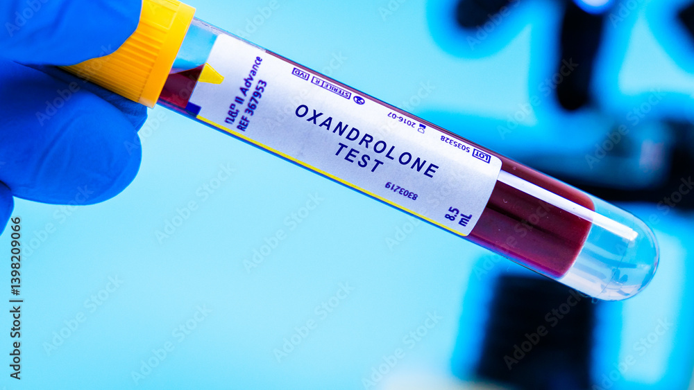 Obraz premium Screens for oxandrolone, an anabolic steroid used to promote