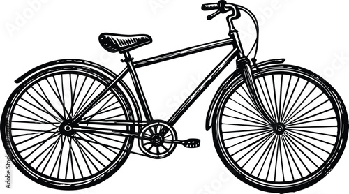 Vintage Bicycle Illustration Classic Bike Design