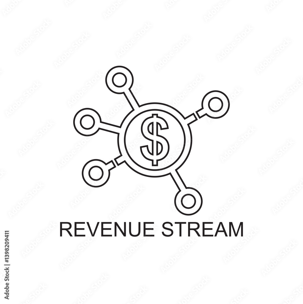revenue stream icon , business icon revenue stream icon , business icon