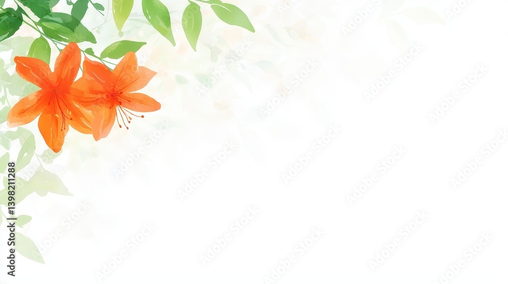 Vibrant orange blossom on white, a captivating closeup of natural beauty Vibrant orange blossom on white, a captivating closeup of natural beauty