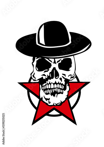 tete de mort chapeau breton breizh pirate cercle etoile