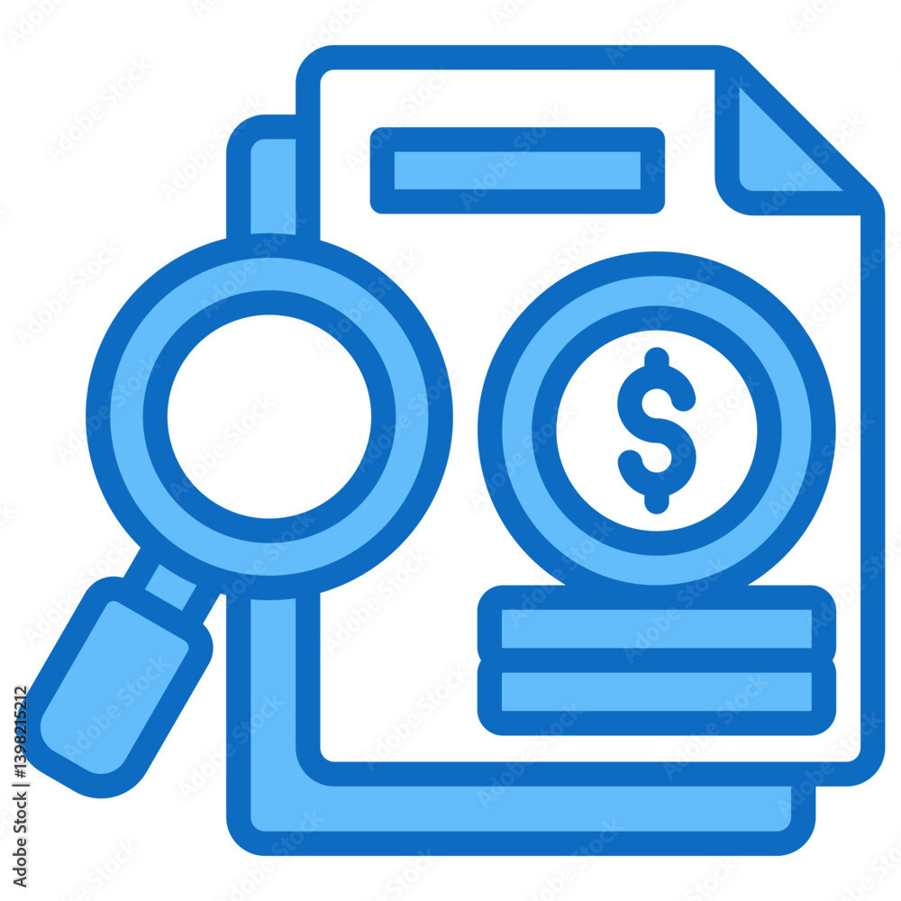 Analysis Icon Financial Projection and Management Blue Fill Design Vector Concept Analysis Icon Financial Projection and Management Blue Fill Design Vector Concept