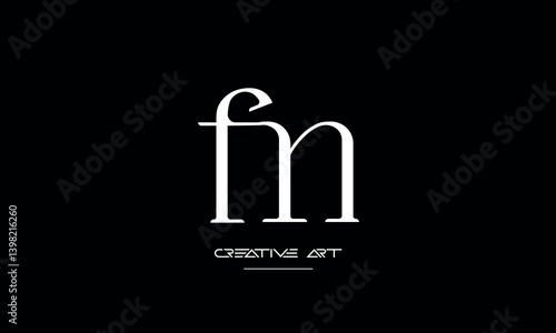 MF, FM, M, F abstract letters logo monogram