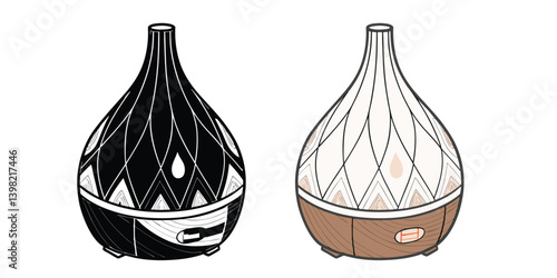Cedarwood Essential Oil Diffuser in a wood or glass bottle containing liquid, placed next to various bottles of oil, vinegar, and medicine in a chemistry setting