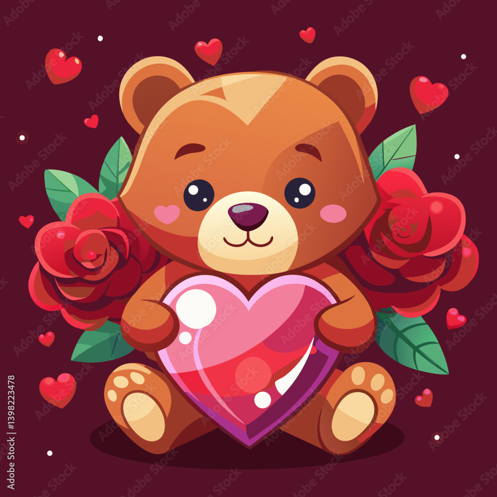 Obraz premium teddy bear with heart