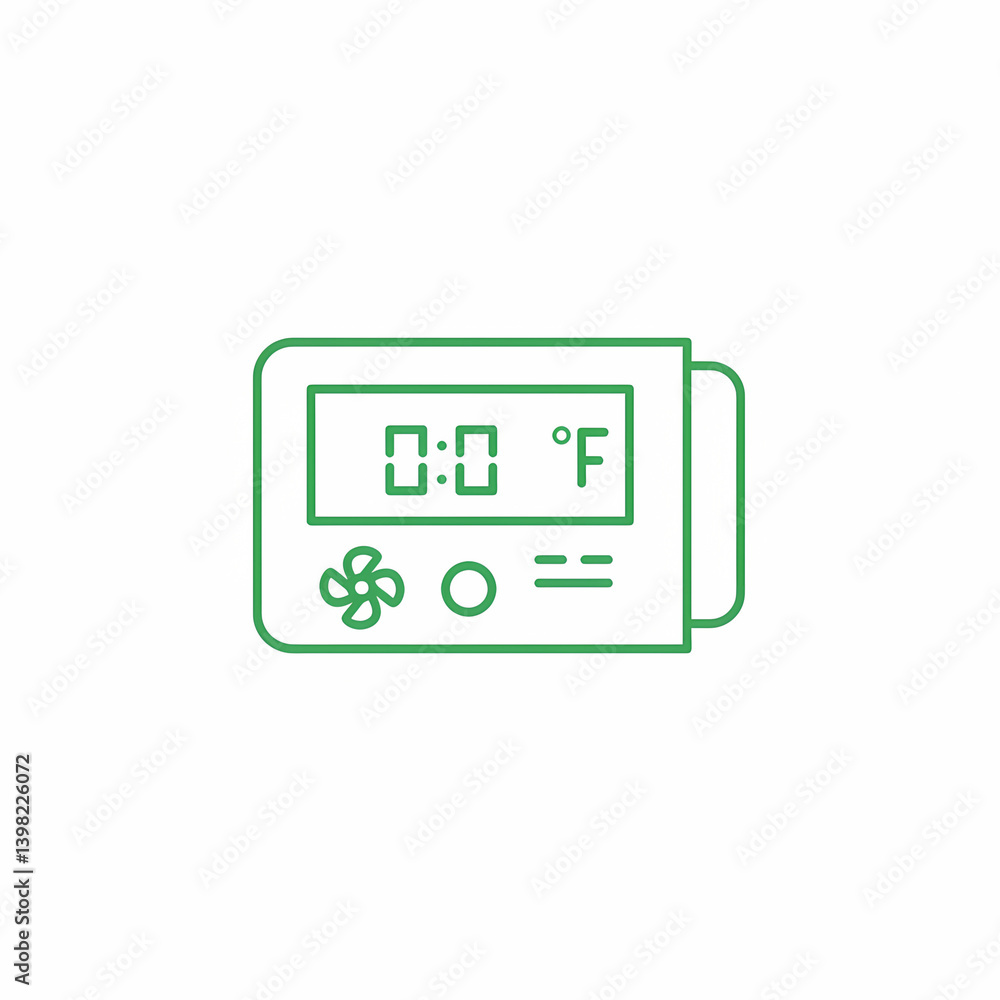 Digital Thermostat Display with Temperature Reading Digital Thermostat Display with Temperature Reading