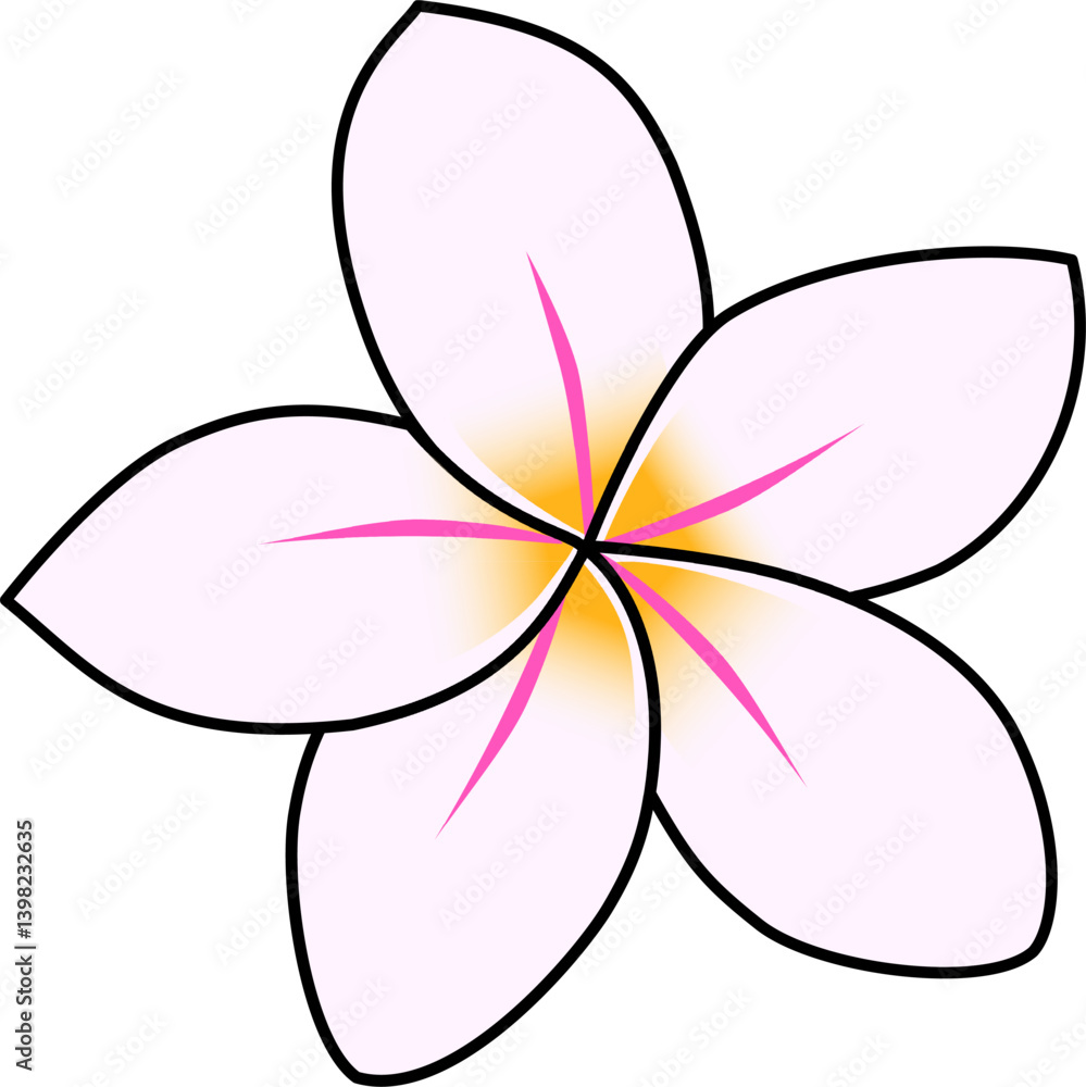 Fototapeta premium Yellow and Pink Frangipani Flower 