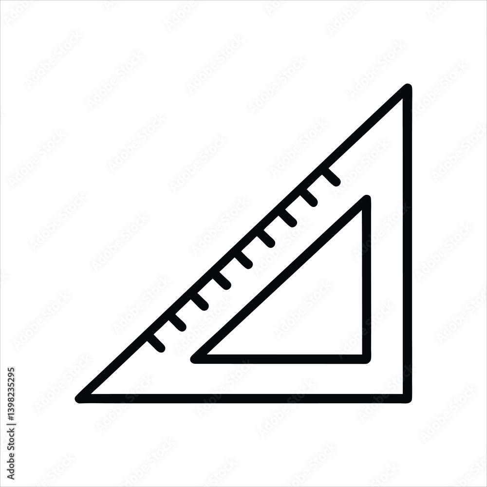 Art Supply Triangle Ruler icon Vector Illustration Art Supply Triangle Ruler icon Vector Illustration