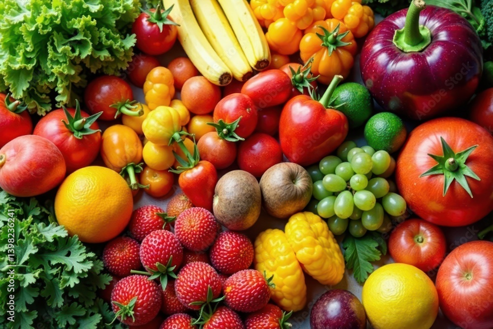 Variety of fresh foods arranged in pyramid shape, delicious, healthy choices Variety of fresh foods arranged in pyramid shape, delicious, healthy choices