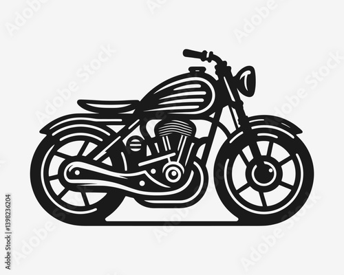 Motorcycle Retro Style Logo