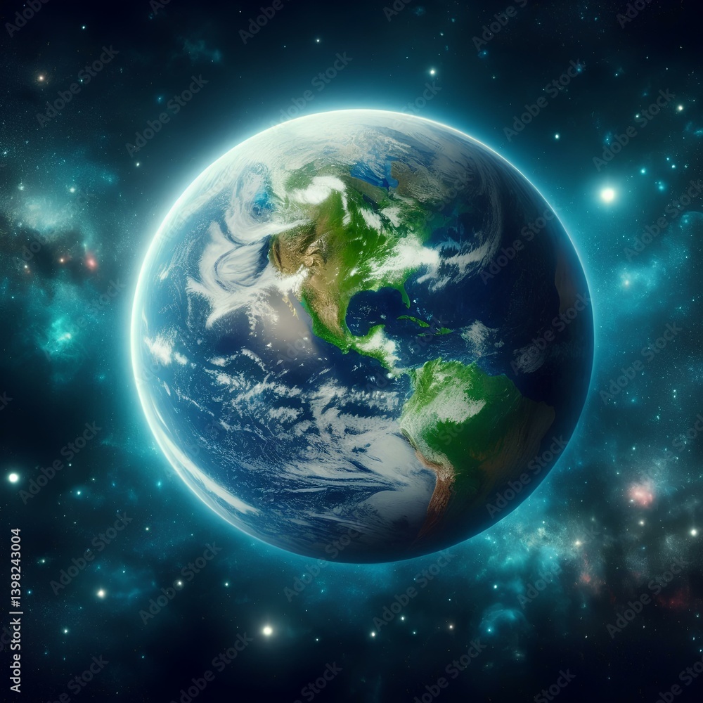 Fototapeta premium earth and moon