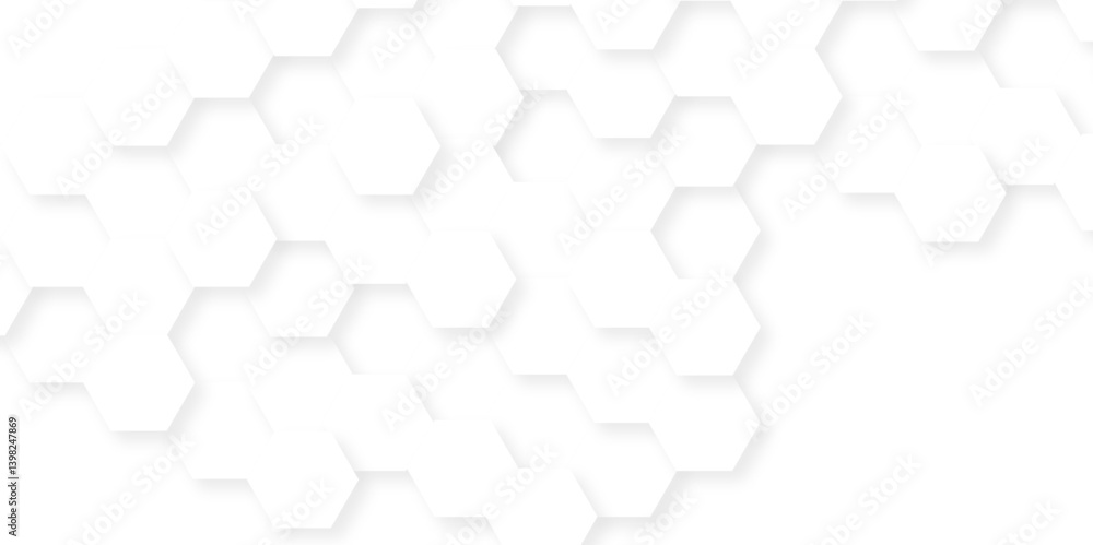 Minimal white hexagonal hexagon modern technology creative emboss light honeycomb polygonal web. abstract geometric science and mosaic tile with template texture background. Minimal white hexagonal hexagon modern technology creative emboss light honeycomb polygonal web. abstract geometric science and mosaic tile with template texture background.