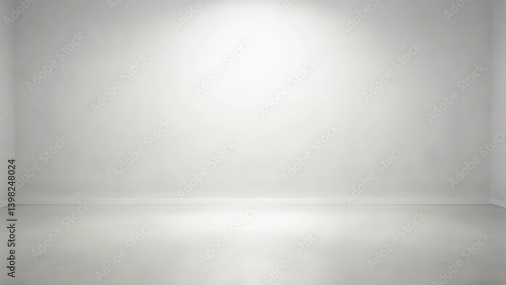 Empty Room with Bright Spotlit Wall, Ideal for Design Presentations and Mockups Empty Room with Bright Spotlit Wall, Ideal for Design Presentations and Mockups