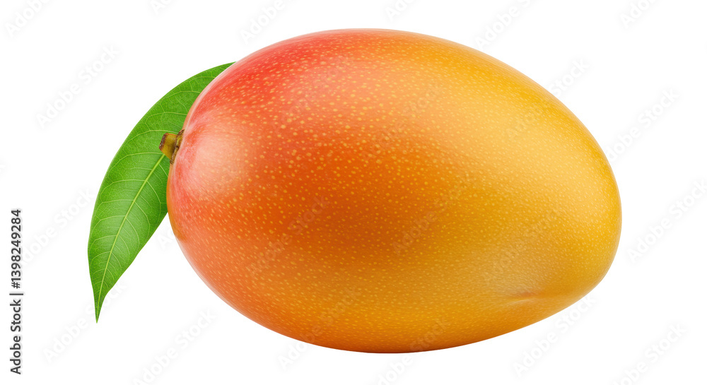 Isolated Mango Fruit with Leaf Isolated Mango Fruit with Leaf