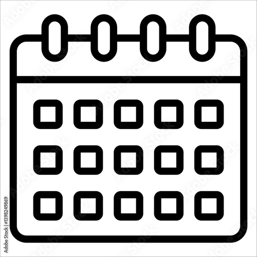 Calendar Simple Icon Vector Illustration Concept