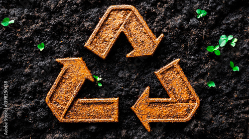 Obraz na płótnie Recycle sign with Environmental concept. Recycling mark Mobius loop. Concept of ecology, sustainable development, zero waste and environmental protection w salonie