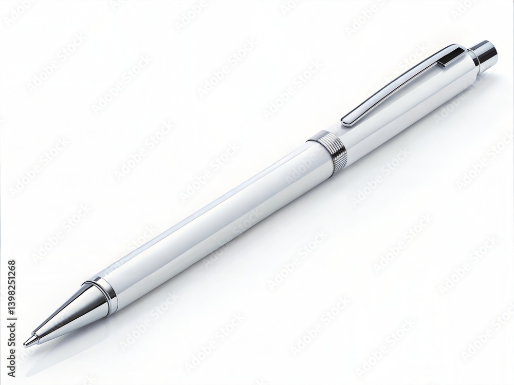 Modern 3d pen mokup with white background. 3D Rendaring Mokup.